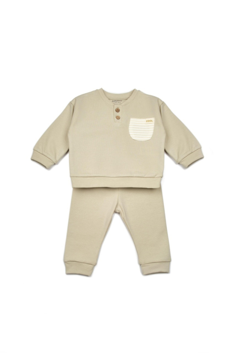 Set bluzita si pantaloni COOL cu buzunar - Verde, BabyCosy [2]