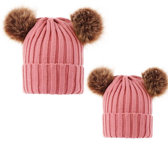 Set caciuli mama copil Drool (Culoare: Roz inchis) [2]