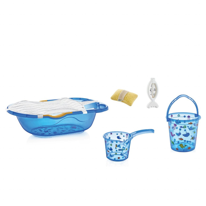 Set cadita de baie cu 6 piese BabyJem (Culoare: Roz) [3]