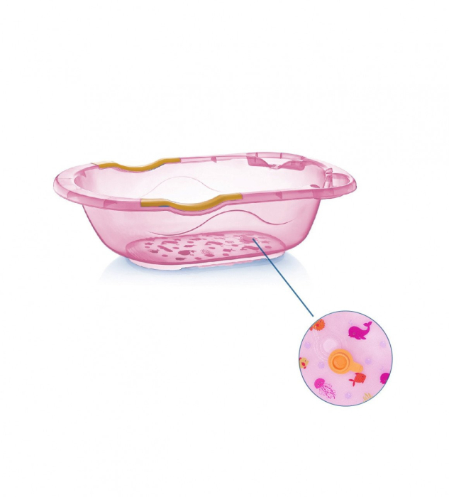 Set cadita de baie cu 6 piese BabyJem (Culoare: Roz) [8]