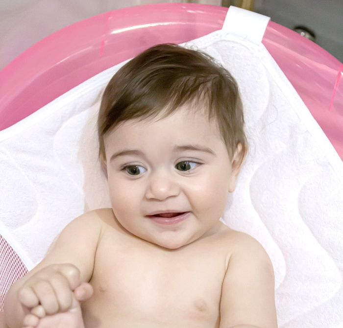 Set cadita de baie cu 6 piese BabyJem (Culoare: Roz) [5]