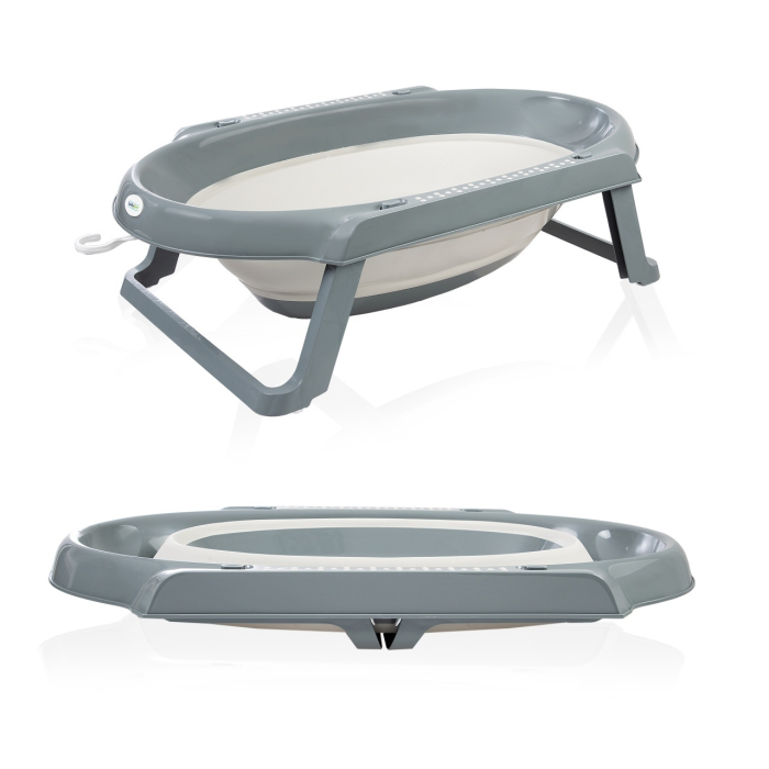Set cadita pliabila de baie Babyjem, 5 piese, antracit [4]