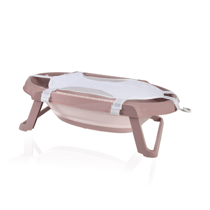 Set cadita pliabila de baie Babyjem, 5 piese, somon [3]