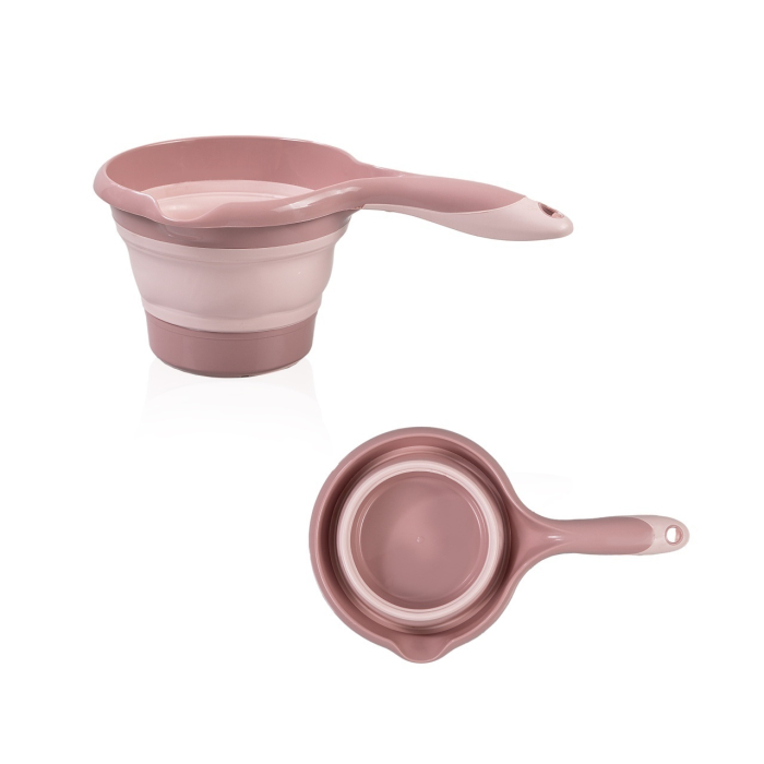 Set cadita pliabila de baie Babyjem, 5 piese, somon [6]