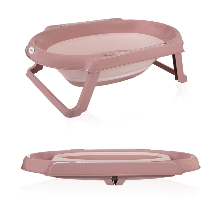 Set cadita pliabila de baie Babyjem, 5 piese, somon [4]
