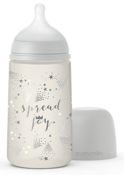 Set Cadou Biberon 270ml + Suzetă 0-6m + Clema Silver Premium, Spread Joy, Suavinex [3]