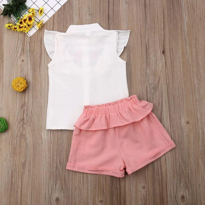 Set camasuta si pantaloni cu broderie Drool - Galben [4]