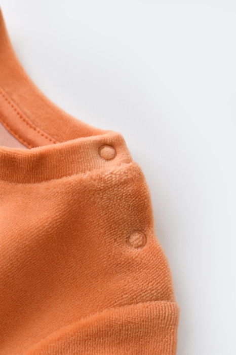 Set Curcubeu cu bluzita cu maneca lunga si pantaloni lungi din 80%bumbac organic si 20% poliester - Portocaliu, BabyCosy [7]