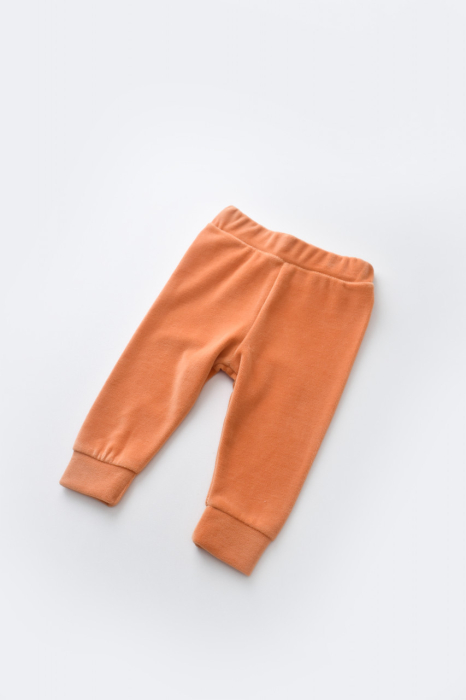 Set Curcubeu cu bluzita cu maneca lunga si pantaloni lungi din 80%bumbac organic si 20% poliester - Portocaliu, BabyCosy [6]