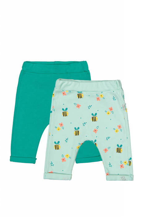 Set de 2 perechi de pantaloni Albinute pentru bebelusi, Tongs baby - Portocaliu [4]