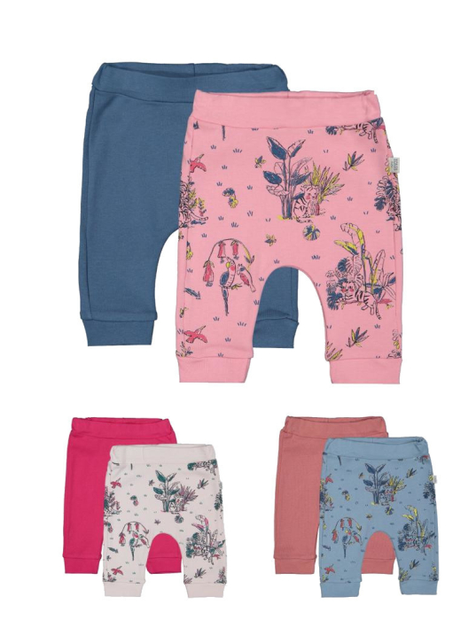 Set de 2 perechi de pantaloni Savana pentru bebelusi, Tongs baby - Roz [2]