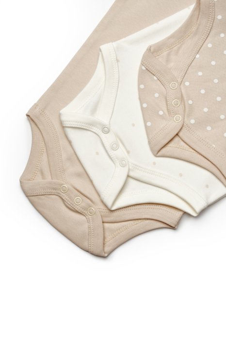 Set de 3 body TeddyBear, BabyCosy, 100% bumbac [8]