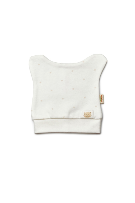 Set de 3 caciulite pentru nou nascut, 100% bumbac organic, TeddyBear, BabyCosy [4]