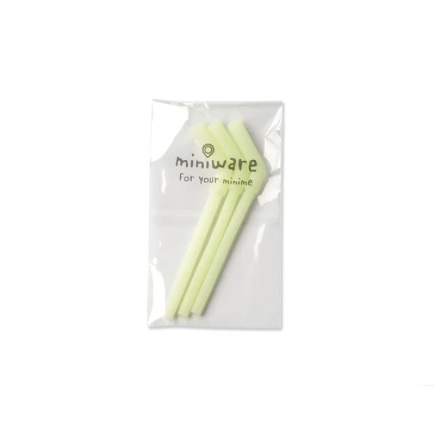 Set de 3 paie reutilizabile Miniware, 100% din silicon alimentar, Key Lime [2]