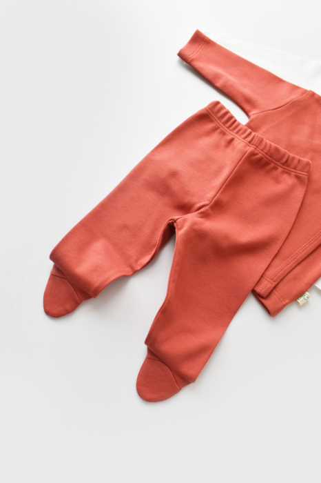 Set de 5 piese pentru nou nascut - 100% bumbac organic - Scortisoara, BabyCosy [4]