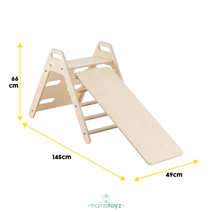 Set de cățărat Montessori cu tobogan Pikko, MamaToyz [6]