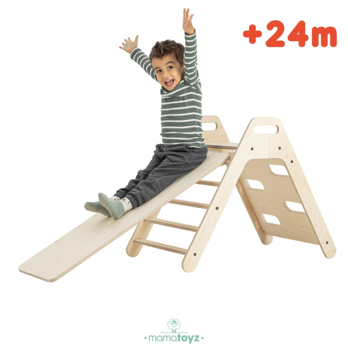 Set de cățărat Montessori cu tobogan Pikko, MamaToyz [4]