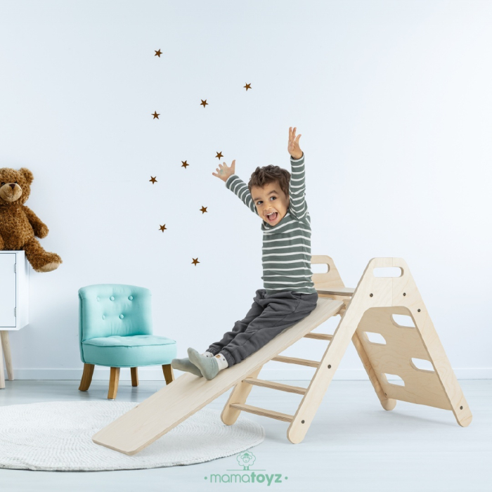 Set de cățărat Montessori cu tobogan Pikko, MamaToyz [3]