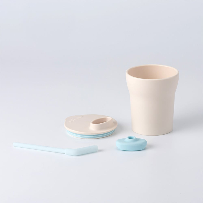 Set diversificare hrana bebelusi Miniware Little Foodie, 100% din materiale naturale biodegradabile, 6 piese, Vanilla Aqua [6]