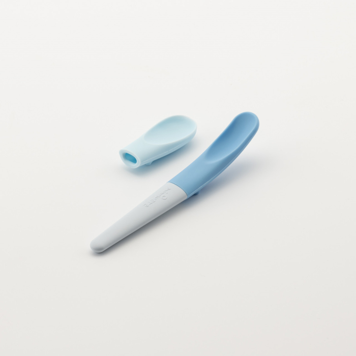 Set diversificare hrana bebelusi Miniware Sili Mini GO, 100% din materiale naturale biodegradabile, 3 piese, Blue Banana [6]