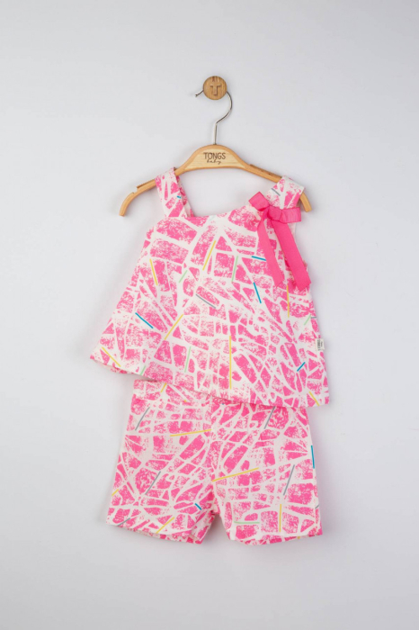 Set elegant bluzita de vara cu pantalonasi pentru fetite Mystery, Tongs baby [3]