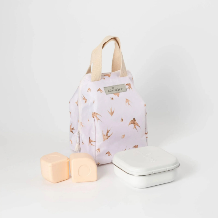 Set geanta termoizolanta Mealtote cu cutie Grow bento, Miniware Ready Go! Bento, 4 piese, Golden Swallow [2]