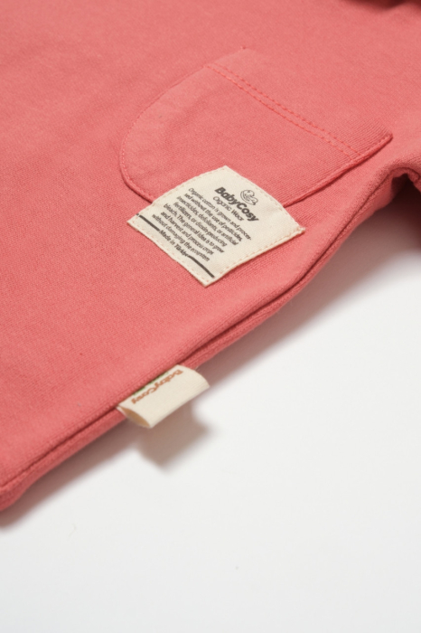Set hanorac cu gluga si pantaloni, Two thread, 100%bumbac organic - Rose, BabyCosy [6]