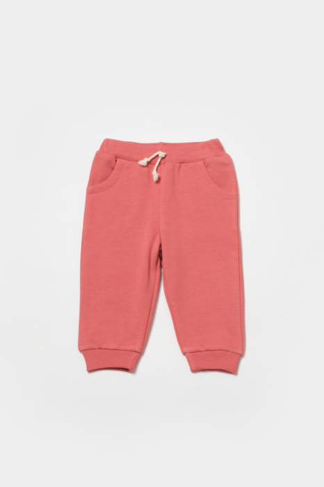 Set hanorac si pantaloni, Two thread, 100%bumbac organic - Rose, BabyCosy [7]