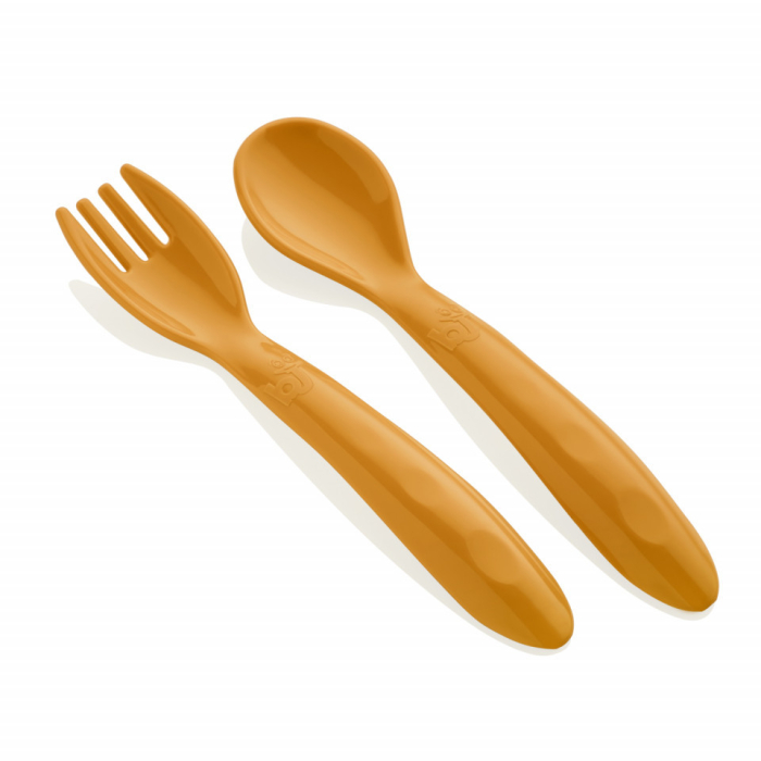 Set lingurita si furculita BabyJem (Culoare: Portocaliu) [5]