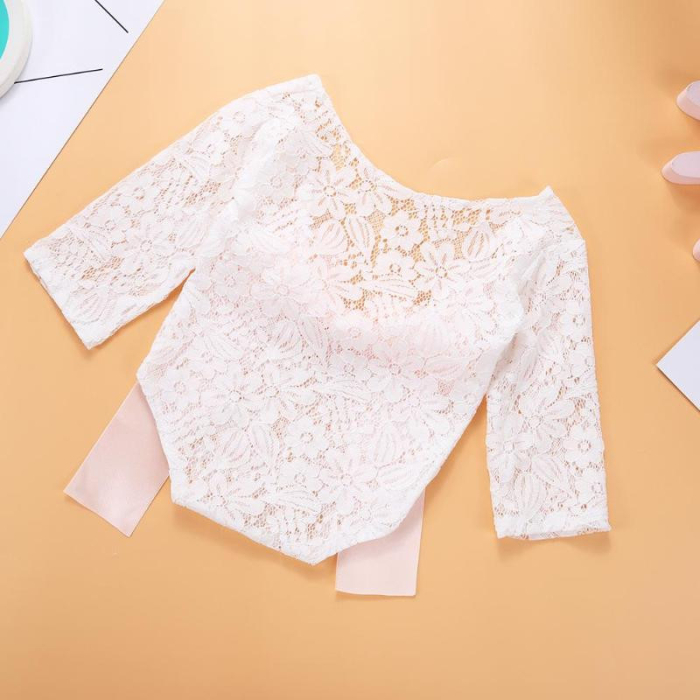 Set pentru poze - body plus bentita pentru nou nascut (Culoare: Alb) [3]