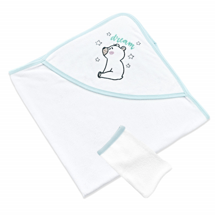 Set prosop cu capison si manusa de baie pentru copii BabyJem [3]