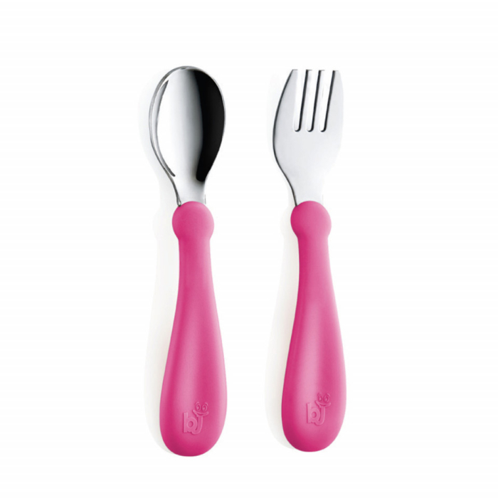 Set tacamuri din inox pentru copii BabyJem (Culoare: Roz) [2]