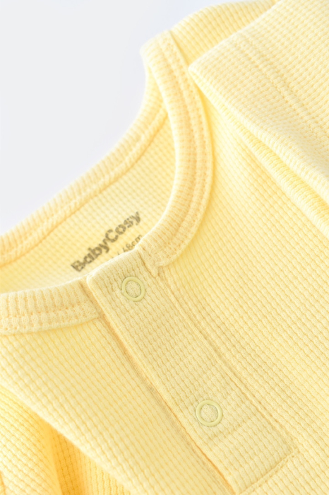 Set tricou cu pantaloni scurti - 100% bumbac organic - Galben, BabyCosy [5]