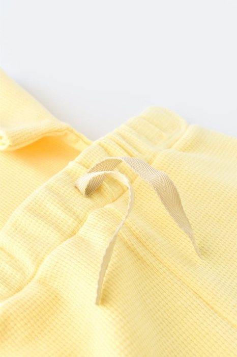Set tricou cu pantaloni scurti - 100% bumbac organic - Galben, BabyCosy [12]