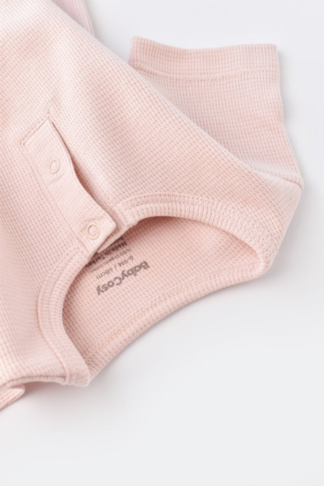 Set tricou cu pantaloni scurti - 100% bumbac organic - Roz, BabyCosy [11]