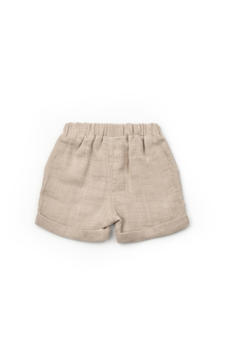 Set tricou cu pantaloni scurti TeddyBear, 100% bumbac organic, BabyCosy [7]
