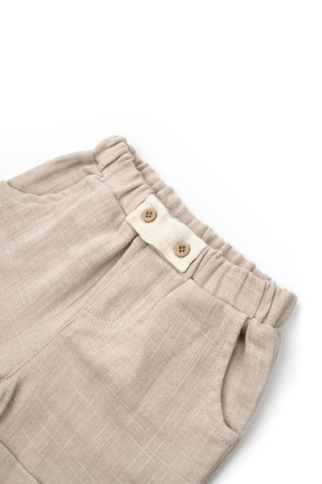Set tricou cu pantaloni scurti TeddyBear, 100% bumbac organic, BabyCosy [8]