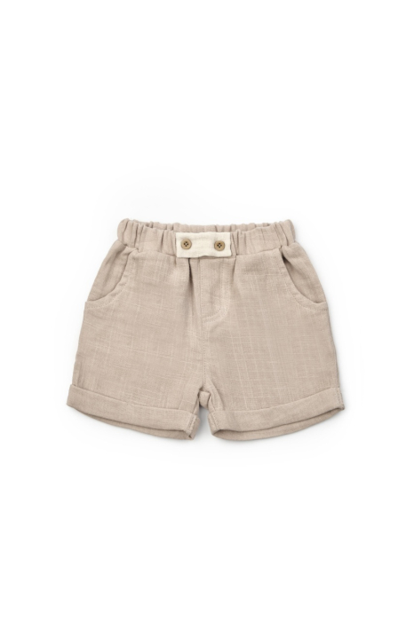 Set tricou cu pantaloni scurti TeddyBear, 100% bumbac organic, BabyCosy [5]