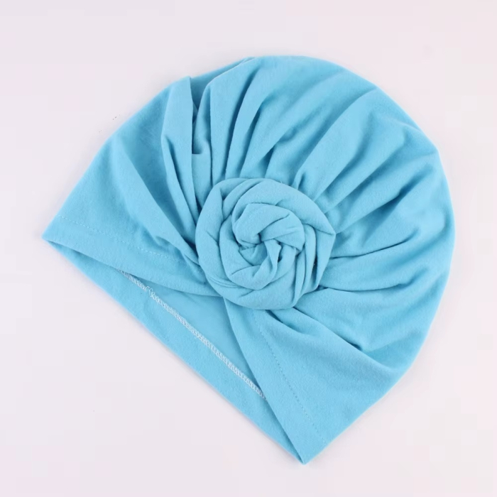 Set turbane mama-copil cu pampoane, bleu [2]