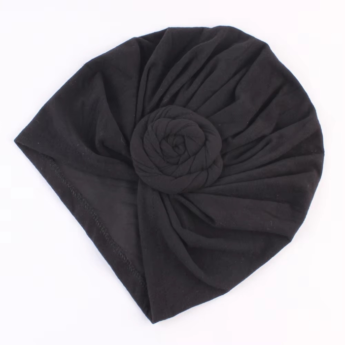 Set turbane mama-copil cu pampoane, negru [2]