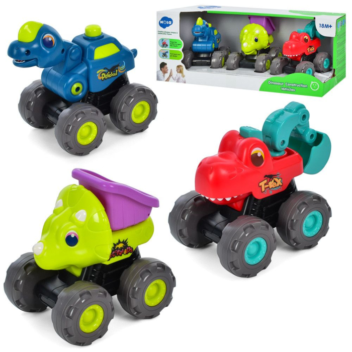 SET VEHICULE DINOZAURI CU SISTEM PULL-BACK [7]