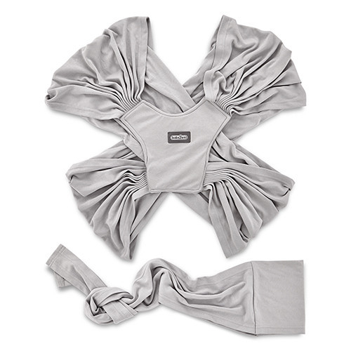 Sistem de purtare wrap elastic pentru bebelusi BabyJem (Culoare: Gri) [5]