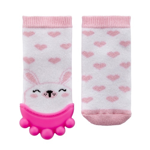 Sosete cu accesoriu dentitie BabyJem Teether Socks (Culoare: Gri) [9]