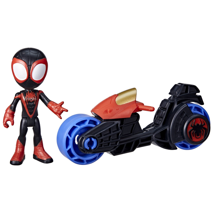 SPIDEY PRIETENII EXTRAORDINARI SET MOTOCICLETA SI FIGURINA MILES MORALES SPIDER MAN 10CM [2]