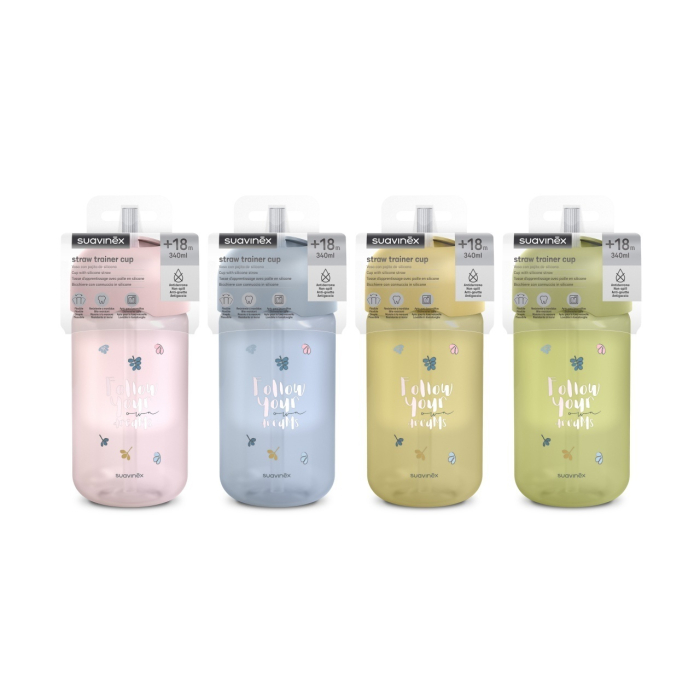 Sticlă de apă fără picurare, Bears, 340 ml, roz, Suavinex [3]