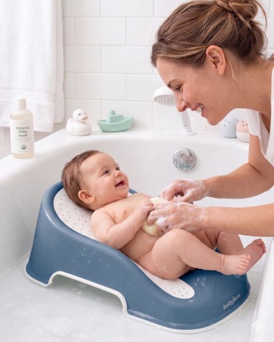 Suport pentru baie Soft Touch BabyJem, Indigo [5]