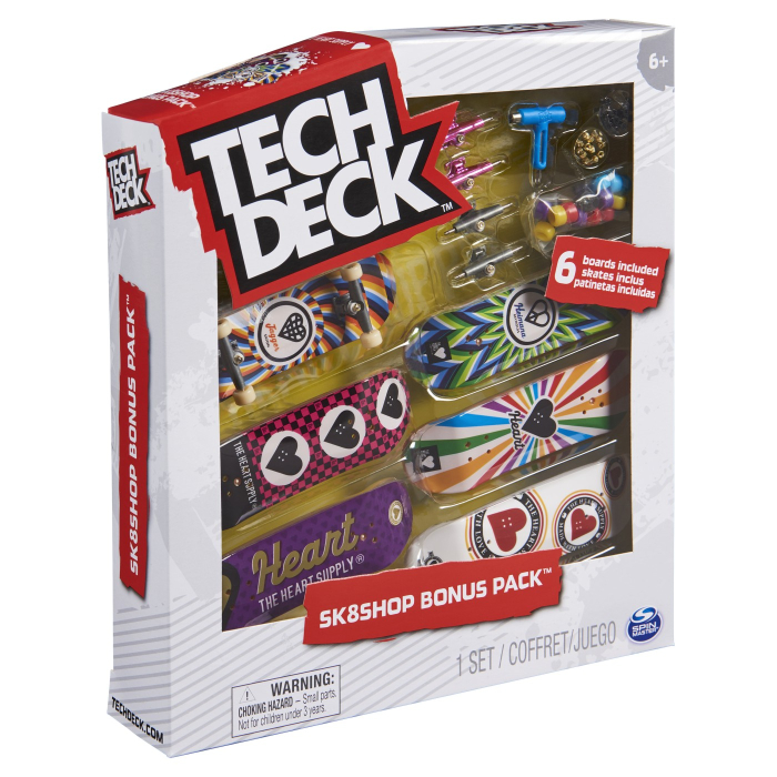 TECH DECK PACHET 6 PIESE CU ACCESORII FINGERBOARD HEART [5]