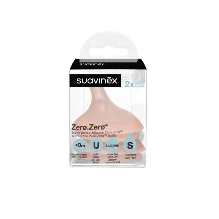 Tetina silicon anticolici, marime S, debit lent, +0 luni, Zero Zero, Suavinex, 2 buc [3]