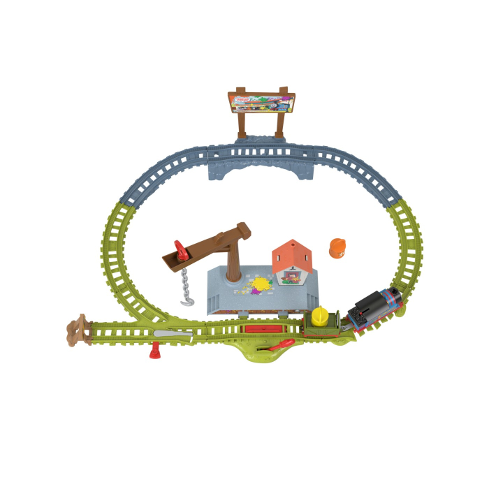 THOMAS SET DE JOACA CU LOCOMOTIVA MOTORIZATA THOMAS LIVREAZA VOPSEAUA [5]