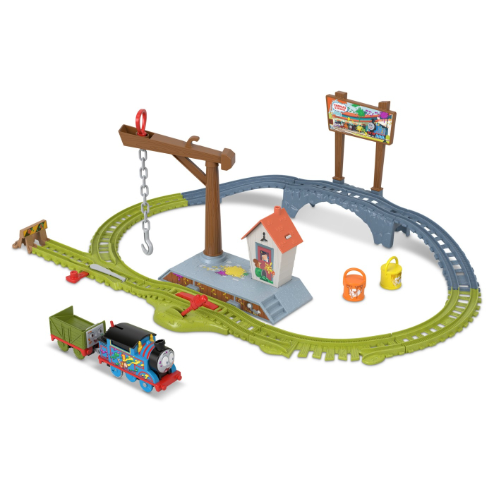 THOMAS SET DE JOACA CU LOCOMOTIVA MOTORIZATA THOMAS LIVREAZA VOPSEAUA [6]